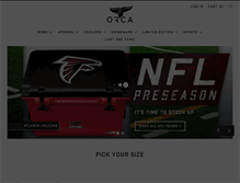 Tablet Screenshot of orcacoolers.com